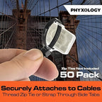 Heavy Duty Zip Tie Labels for Cables and Cords, 50Pk. Durable, Protective Box Attaches to Zip Ties for Cord and Cable Organization. Best Reusable Wire Management Ties. Includes Easy Write Inserts