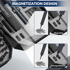 Mini Electric Screwdriver 155 in 1 Small Precision Screwdrivers Set Max 5 N.m Cordless Screwdriver with 3 Torque Settings 140 S2 Magnetic Bits, Repair Tool Set for Phone Computer Watch Drones