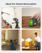 Laser Level, CIGMAN Self-Leveling - 100 feet, Compact 6.4 oz, Perfect for Pictures Hanging, Floor Tile, Ideal for DIY Projects and Home Renovation, L-Magnetic Bracket, Battery Included