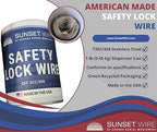 Safety Lock Wire - T302/304 Stainless Steel Safety Wire for Aviation, Automotive, Industrial Use - 1lb Dispenser Can - Made in USA (0.020 in)