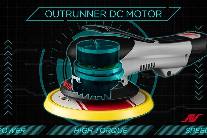 AirVANTAGE 6" Palm-Style, 2nd Generation Industrial Advanced Electric Sander Central-Vacuum with Low-Profile Pad (3/16- Hook & Loop)