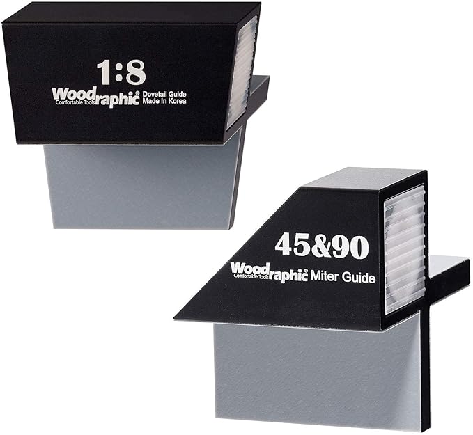 Dovetail Saw Guide Set – 1:8 & 45°/90° Magnetic Layout Tool for Joinery in Hardwood and Framing – CNC Aluminum Precision Marker for Woodworking Projects