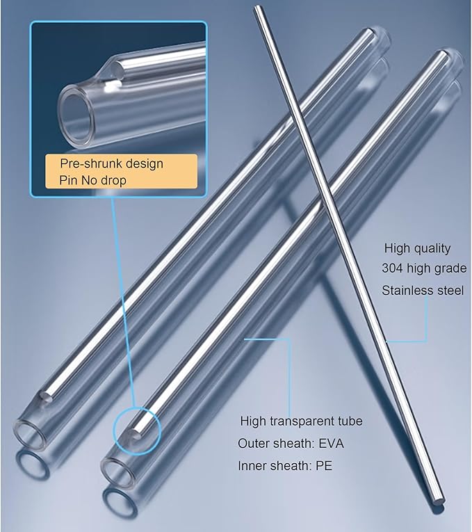 Premium Fiber Optic Fusion Splicing Sleeves Protector Adapter Heat Shrink Tube Clear 1000pcs Per Box 2.5mm Dia After Recovery,45mm (L)