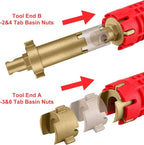 Faucet and Sink Installer（8-in-1）Multi-purpose Wrench Plumbing Tool for Toilet Bowl/Sink/Bathroom/Kitchen Plumbing Repair Installation Hand Tools(red)