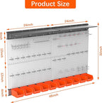 TORACK Metal Pegboard with Peg Board Hooks, Tools Storage Pegboard with Pegboard Hooks, Wall Mounted Storage Bins, Shelves, Tool Organizer Board with Pegs(Grey)