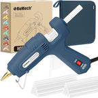 ROMECH Full Size Hot Glue Gun with 60/100W Dual Power and 21 Hot Glue Sticks (7/16"), Fast Preheating Heavy Duty Industrial Gluegun with Storage Case for Crafting, DIY and Repairs (Blue)