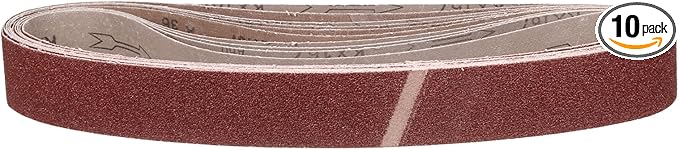 1 x 42 Inch Sanding Belt, 10 Pcs 40 Grit Knife Sharpener Belts Work Sharpening for Belt Sander Knife Carving Tool Metal Working