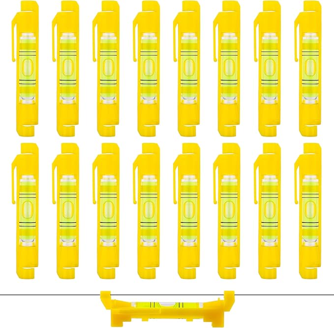 16 Pcs Hanging Bubble Line String Level Tools, Mini Spirit Level for Building Trades, Bricklaying, Tiling, Engineering, Surveying, Metalworking and Measuring