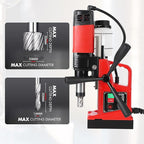 Magnetic Drill Press 1400W， 2" Boring Diameter, 810 RPM Heavy Duty Corded Mag Drill with 6pcs Cutters, Safety Kit & Case for Steel Plate, Iron Work