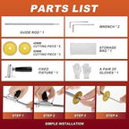 Inside Pipe Cutter with 11 Pcs Diamond Cutting Wheel 7 Inches Adjustable Cutting Depth PVC Pipe Cutter Tool with 1/4 Hex Shank Fit for 1-1/2 Inch to 8 Inch for Glass Marble Jade Wood