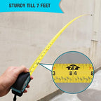 DURATECH Magnetic Tape Measure 25FT with Fractions 1/8, Retractable Measuring Tape, Easy to Read Both Side Measurement Tape, Magnetic Hook and Shock Absorbent Case for Construction, Carpenter
