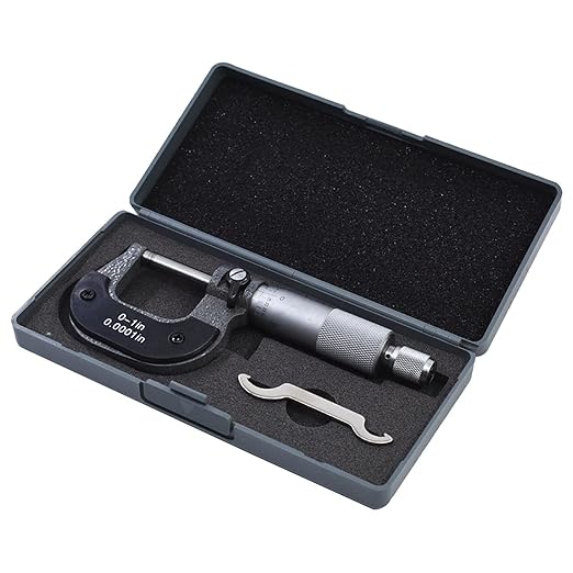 0-1 in Precision Outside Micrometer W/Box, Accuracy 0.0001 in, Professional Grade Precision Machinist Tool