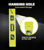 Level & Tool Magnetic Aluminum Reinforced Torpedo Level, 9", Green (2PCS)