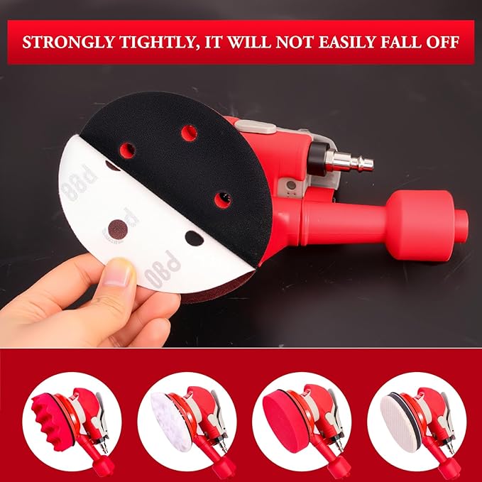 5 Inch Air Sander with vacuum – 13000RPM Pneumatic da Sander for auto body, Palm Random Orbital Sanders for Woodworking, Auto Polishing, Metal, and Furniture Sanding – Lijadora Orbital