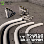 00936 Roller Support: 1/2" to 1-1/4" Conduit Bender Accessory for Greenlee 555/Current, Heavy-Duty Steel Construction