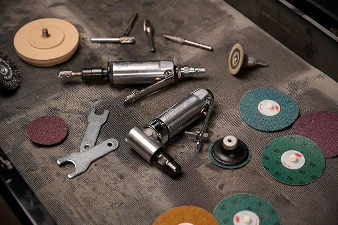 Ingersoll Rand 301BK Angle Air Die Grinder Stone Kit, 21,000 RPM, 0.25 HP, 1/4" Collet, Front Exhaust