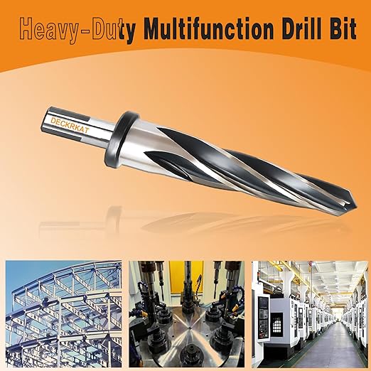 1" Reamer Drill Bit for Metal, M2 HSS Taper Reamer for Steel, Alloy, Wood, Plastic to Align, Enlarge Holes – 5-Spiral Flutes, 1/2" Non-Slip Shank, 25mm Car Reamer, Bridge Construction Reamer.