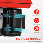 8" Benchtop Drill Press, Laser Ray (Class II Max. 1mW), Tabletop Drilling Machine with 5 Adjustable Speeds (620 to 3100 RPM), 0-45°Tilting Worktable with LED Light (1W), for Wood or Metal