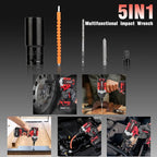 Cordless Impact Wrench1/2, 750Ft-lbs (1000N.m), 21V Power Impact Wrenches, 4-Mode Speed, 2x4.0AH Battery High Torque, 5 Sockets, 8 Drill, 6 Screws, Electric Impact Driver for Car Home Truck