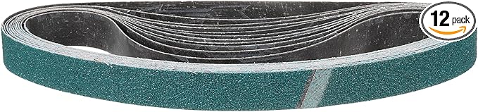 1 x 42 Inch Sanding Belt, 12 Pcs 60 Grit Zirconia Knife Sharpener Belts Work Sharpening for Belt Sander Knife Carving Tool Metal Working