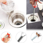 Drain Snake,76 inch Flexible Grabber Claw Pick Up Reacher Tool,Drain Clog Remover - Gutter Cleaning Tools for Home Sink, Bathroom Tub,Drain, Toilet, Tight Spaces