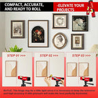 20Inch Foldable Magnetic Level-with 30Ft Laser Leveling Line and 90°/180°Bubbles,Multi-function Leveler Tool for Woodworking,Picture Hanging,Home Renovation and Construction