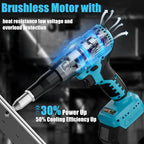 Rivet Gun Compatible with Makita 18V Battery,Cordless Riveters Tool,Brushless Rivet with 3 Size(1/8", 5/32", 3/16") Aluminum Rivets & LED Light for Construction,Metalworking