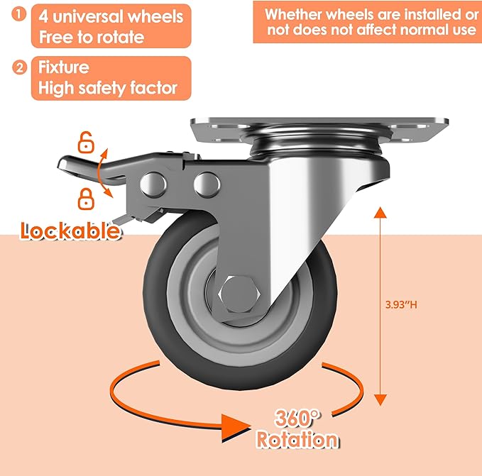 Aobabo 71" H×32" W×16" D Metal Storage Cabinet with Wheels, Garage Steel Storage Cabinet with 5 Adjustable Shelves and 4 Hooks for Home Office,Kitchen, Black Silver,Assembly Required