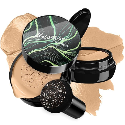 Mushroom Head Air Cushion CC Cream Foundation BB Cream Foundation Makeup Moisturizing CC Cream Liquid Foundation,Concealer Lasting Makeup Foundation Even Skin Tone Makeup Base Primer (#04 Nude)-VeraVaultWomen