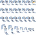 Tanstic 30Pcs 3/8 Inch EMT Pipe Strap Zinc Plated Steel One Hole Strap Conduit Clamp Rigid Pipe Strap for Pipe Fixing