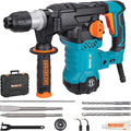 Berserker 1-1/4" SDS-Plus Rotary Hammer Drill with Vibration Control,Safety Clutch,12.5 Amp 4 Functions Corded Rotomartillo for Concrete-Including 3 Drill Bits,Flat Chisel,Point Chisel,Carrying Case