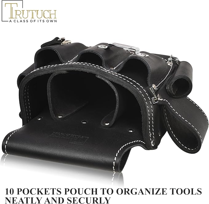 Grain Leather Electrician Tool Pouch | Carpenter Tool Pouch | Electrician Pouch | Electric Tool Bag | Electrician Bag | Leather Tool Belt