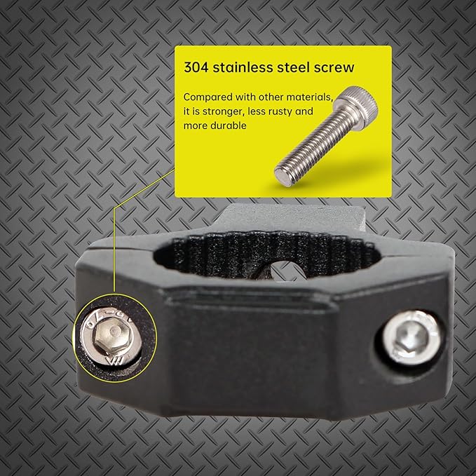 0.75 to 1.25" Bar Clamps Heavy Duty for UTV/ATV/Snowmobile/Motorcycle/Scooter Handlebar Mount(2Pack)