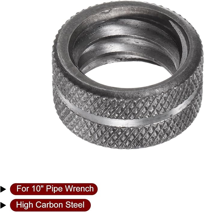 HARFINGTON Pipe Wrench Nut 10" Plumbing Wrench Replacement Knurl Nut Carbon Steel for 10" Adjustable Wrench