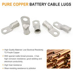 000 Gauge Tinned Copper Cable Lugs 8 PCS 3/0 AWG-5/16(M8) Ring Terminal Heavy Duty Wire Lugs Battery Lugs, 8 PCS 3/0 Guage terminals Battery Cable Ends Connectors with 8 PCS 3:1 Heat Shrink Tube