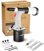 Pneumatic Rivet Gun S30 Self-Suction Air Rivet Gun 3/16" 5/32" 1/8" 3/32" Hydraulic Riveter with 1 Set of Extra Jaws