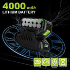 Yougfin Cordless Impact Wrench 1/2 inch for Lug Nuts, 20V Brushless Power Impact Gun Kit 400N.M, 4.0 Ah Battery Powered Impact Driver Heavy Duty, Electric Impact Wrench for Car Home