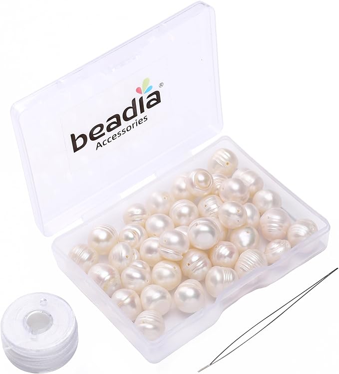 Natural Pearl Beads Potato 10-11mm White Freshwater Cultured Loose Gemstone Beads for DIY Jewelry Making 13.8''/Strand HQ