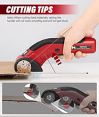 HK Cordless Electric Scissors, Rechargeable Cardboard Cutter, 4V Upgrade Motor Electric Box Cutter with 2 Blades & Safety Lock, Powerful Cutting for Cardboard Box, Plastic, Leather