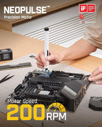 Fanttik E1 Max Electric Screwdriver, Mini Precision Screwdriver Set, 50 Magnetic Bits, Magnetic Storage, 5/32‘’Hex, Repair Tool Kit for Electronics Phone Camera Laptop Watch (White)