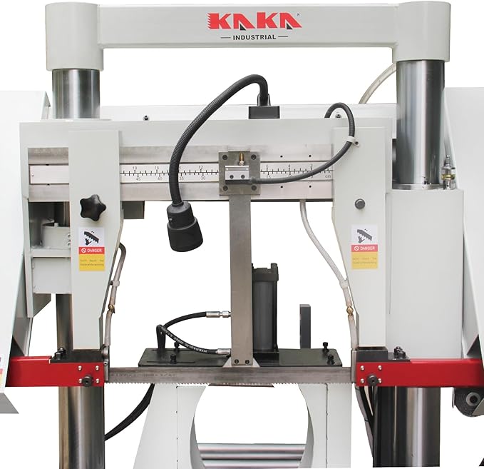 Kaka Industrial TGK-16A 15.7" Semi-Automatic Horizontal Double Column Band Saw-Hydraulic Control, High Stability, 230V 3PH