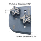 Concrete Floor Grinding Discs, Diamond Metal Grinding Tooling for Lavina Grinders, Concrete Preparation & Thin Epoxy Remove, Double Segments 16 Grit Medium Bond, Pack of 9