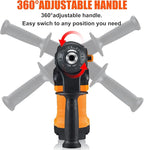 SHIELDPRO 1-1/4 Inch SDS-Plus 13 Amp Rotary Hammer Drill Heavy Duty, Safety Clutch 3 Functions with Vibration Control,Including Grease, Flat Chisels, Point Chisels and 3 Drill Bits