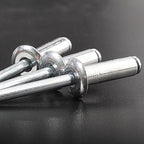 Linkup 170pcs pack 4mm x 20mm Pop blind Rivets, 4mm x 20mm pop rivets,Aluminum Body Steel Mandrel Rivets (Sliver),Dome Head aluminum rivets