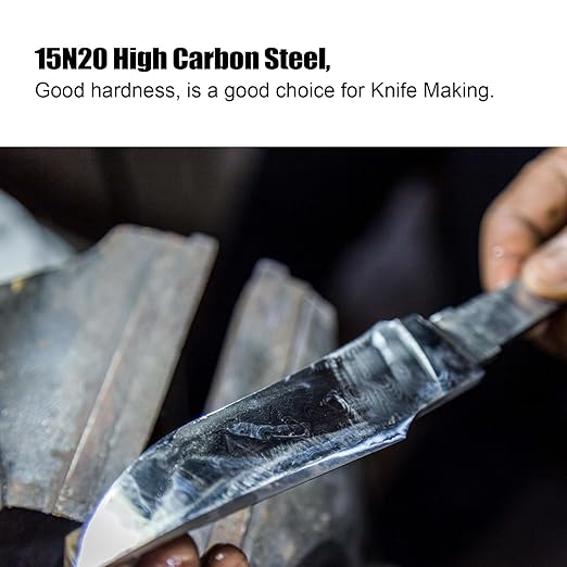 5 Pack 15N20 Steel for Knife Making - 12"x1.5"x1/8" 15N20 Steel Flat Stock Knife Blanks for Knife Making DIY