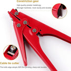 Knoweasy Zip Tie Tool and Tensioning and Cutting Tool for Plastic Nylon Cable Tie or Fasteners up to 0.37 Inches