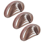 1/2 x 18 Inch Aluminum Oxide Sanding Belt, 30PCs Sanding Belt Set, 6 of Each 80/120/150/240/400 Assorted Grit, Abrasive Belts for Belt Sanders
