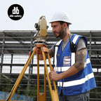 Dib Safety Reflective Vest High Visibility with Pockets and Zipper, Blue 2XL