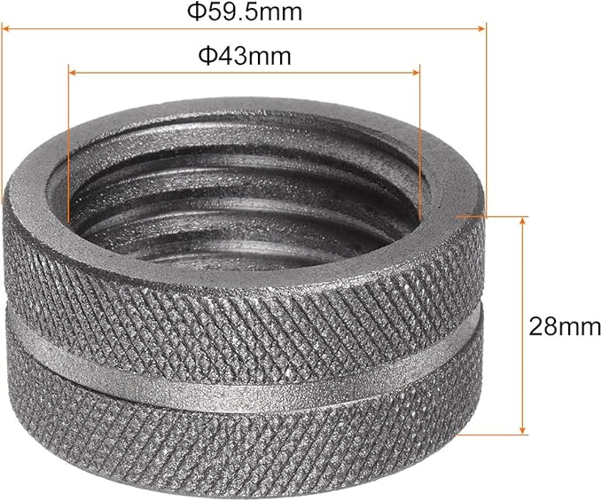 HARFINGTON Pipe Wrench Nut 48" Plumbing Wrench Replacement Knurl Nut High Carbon Steel