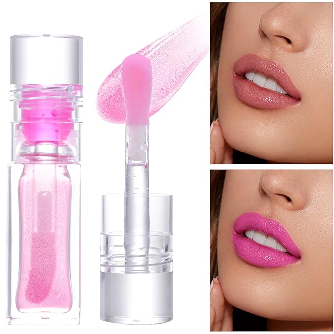 Magic Color Changing Lip Oil, Hydrating Lip Glow Oil Plumping Gloss Tinted Lip Balm Transparent Moisturizing Toot Lip Care-VeraVaultWomen